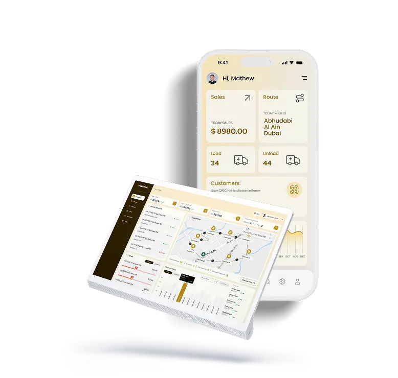 FMCG van sales mobile app and web dashboard